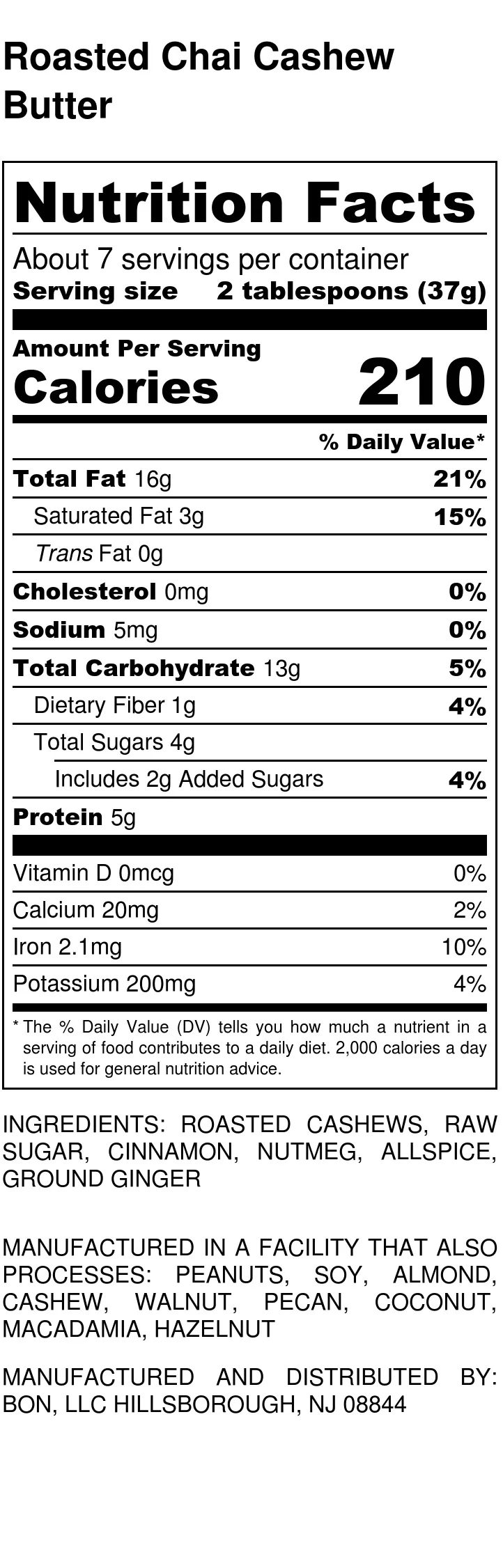 Roasted Chai Cashew Butter - Nutrition Label.jpg