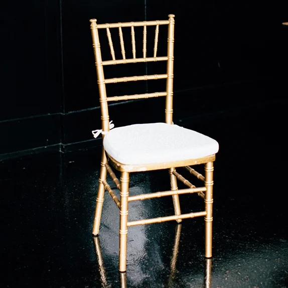 Gold Ballroom Chair (ivory cushion) - $8/each, 160 available