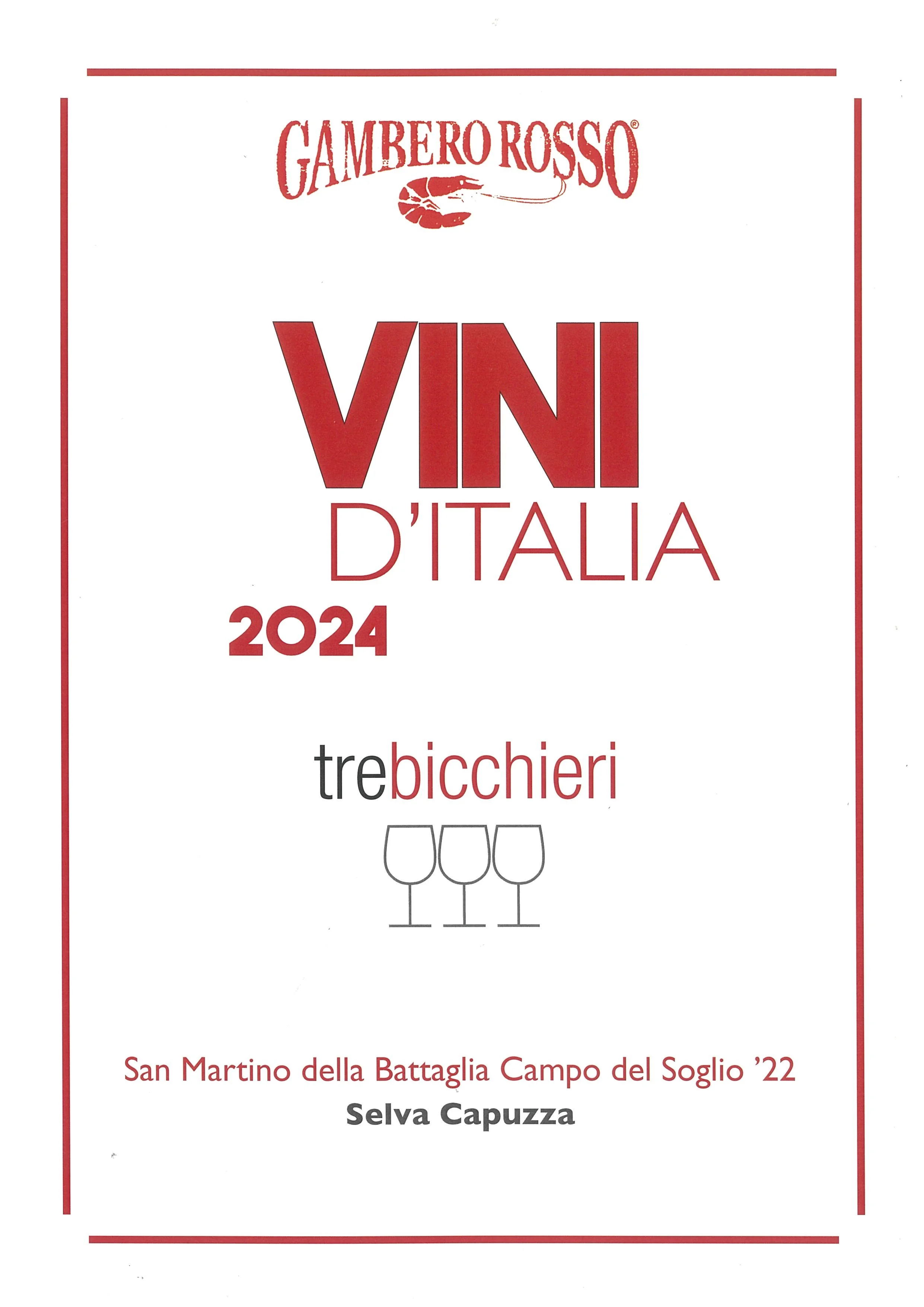 Gambero Rosso Vini d'Italia 2025