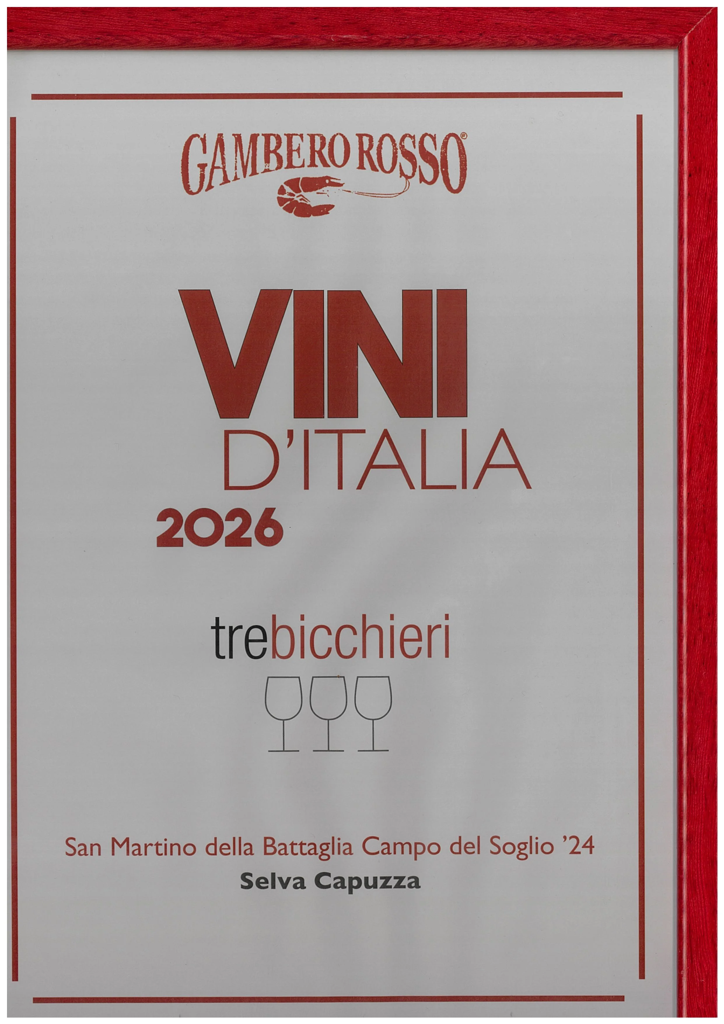 Gambero Rosso Vini d'Italia 2026