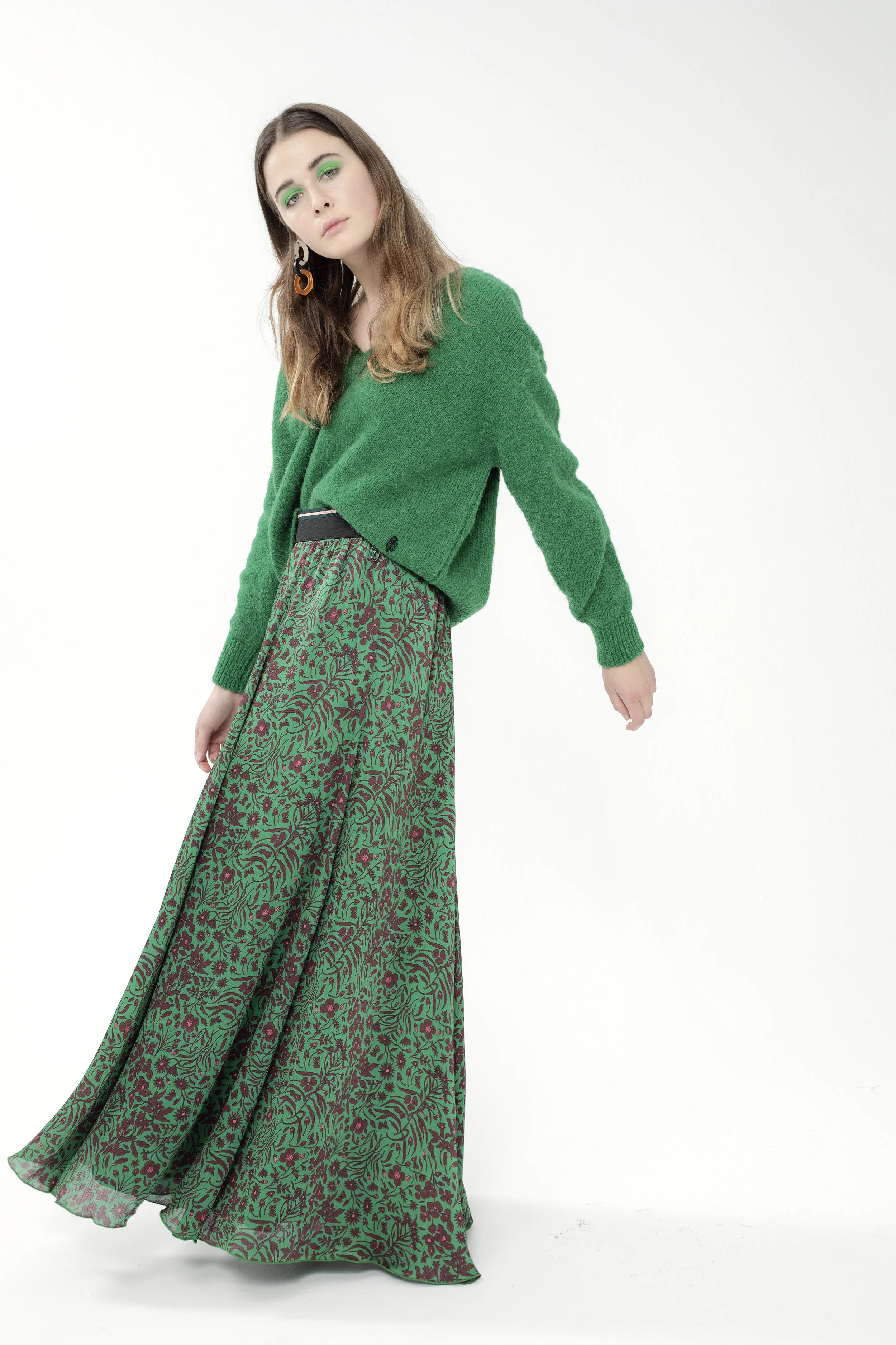 Pull DROSTE - bubble | Skirt WHITELONG - flor