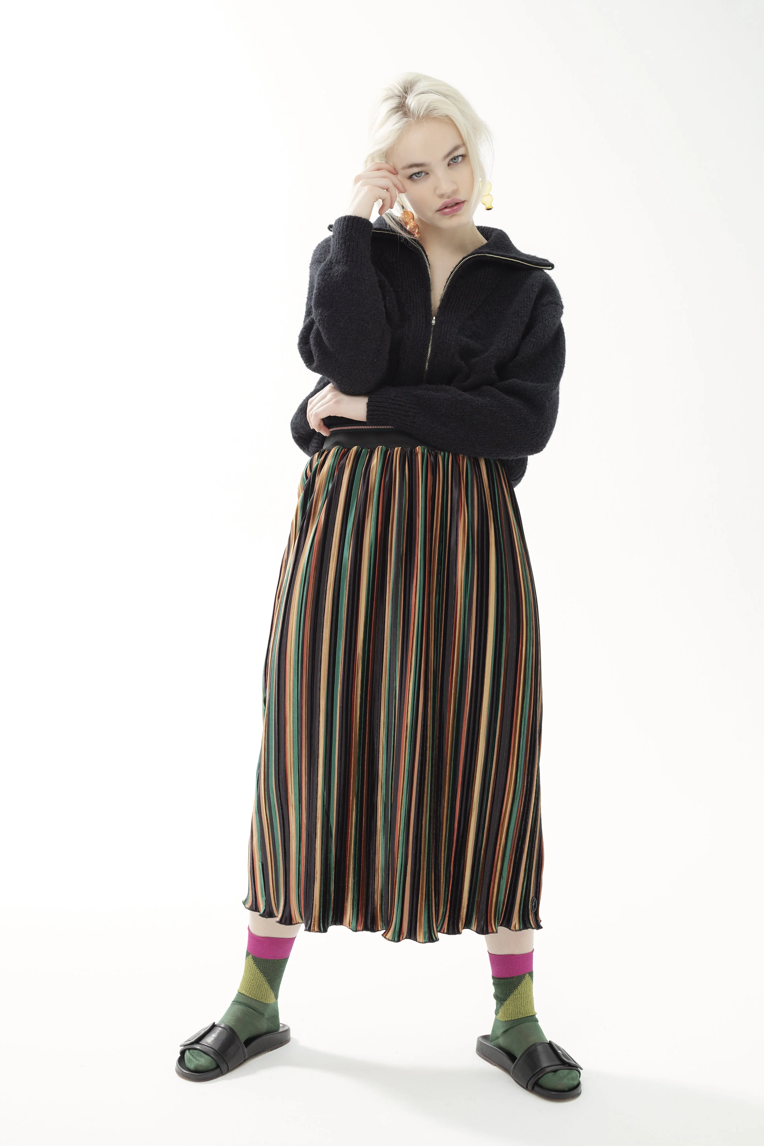 Cardigan LINDT - bubble | Skirt SOPHIA - velour