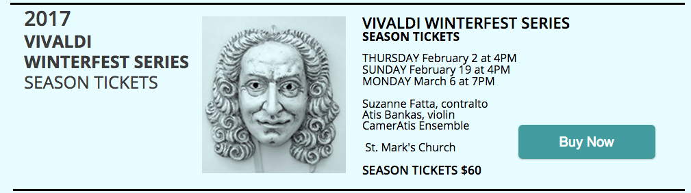 Headlining Vivaldi WinterFest at Music Niagara