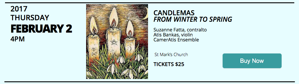 Candlemas: From Winter to Spring ~ Vivaldi WinterFest