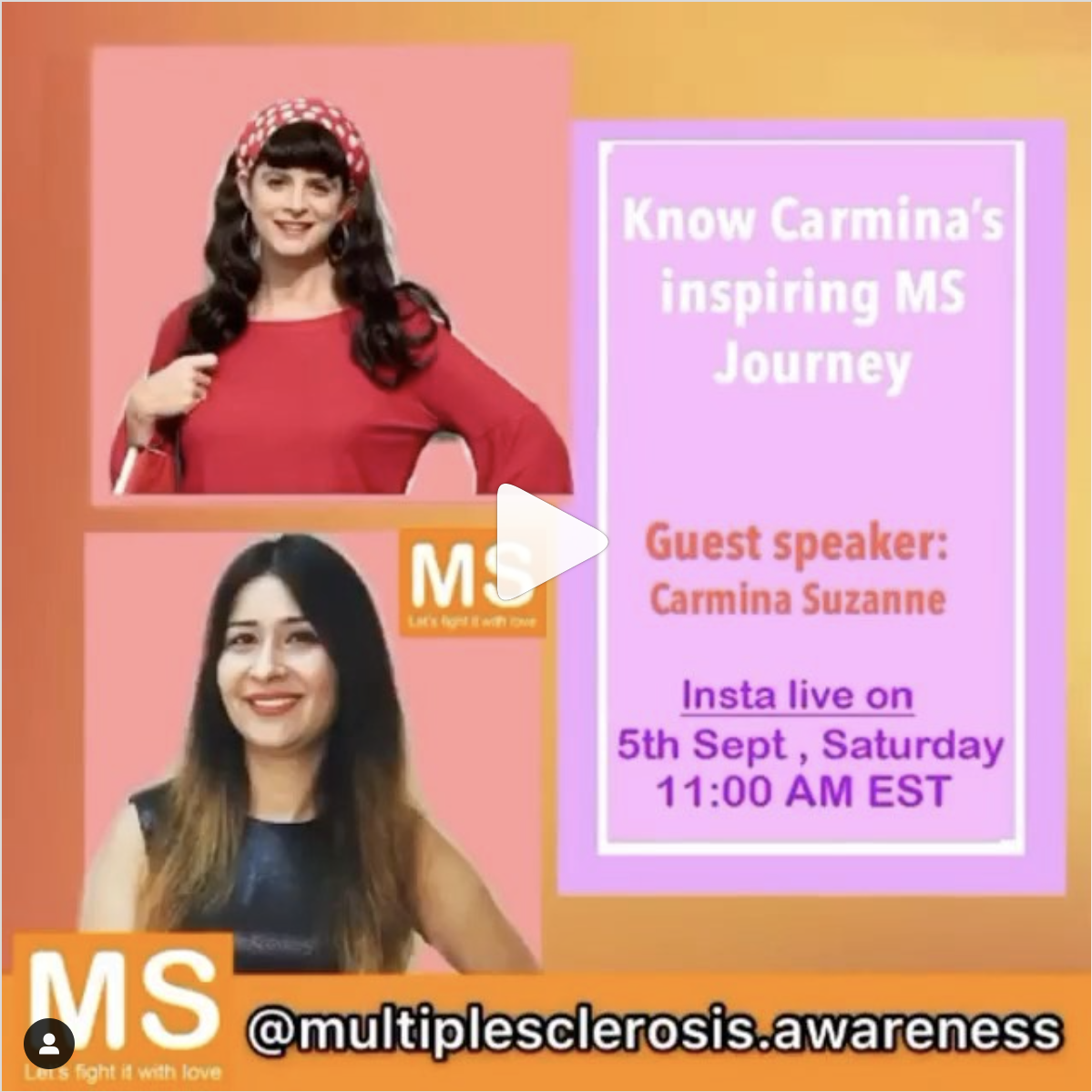 Live IG Chat with Multiple Sclerosis Awareness