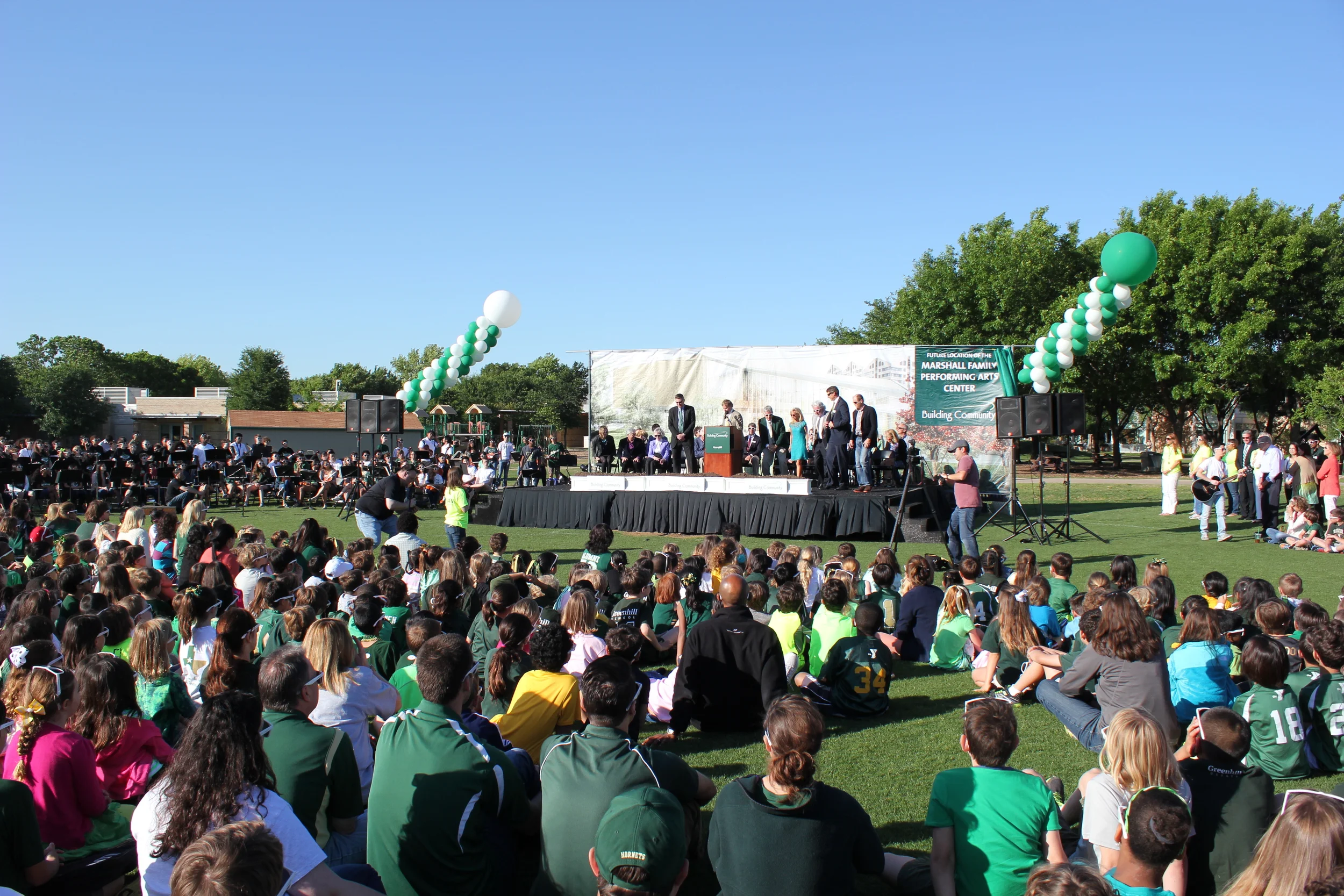 Stage Backdrop at Groundbreaking Ceremony