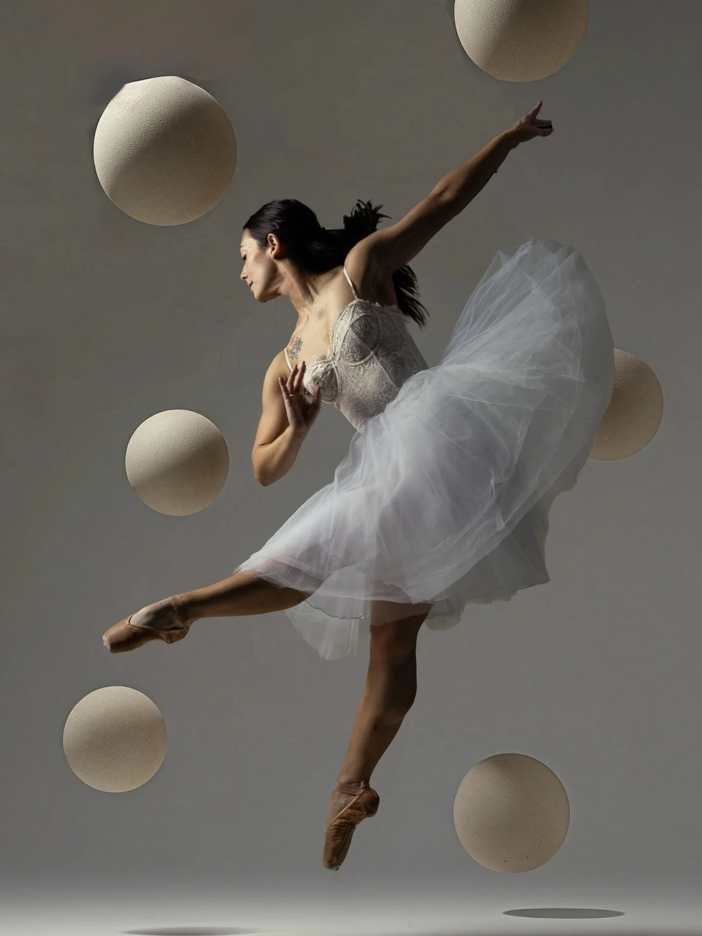 My first AI Fusion. With my photograph of dancer @miye_plie, composited on an artificially generated background by @midjourney. @photoshop.