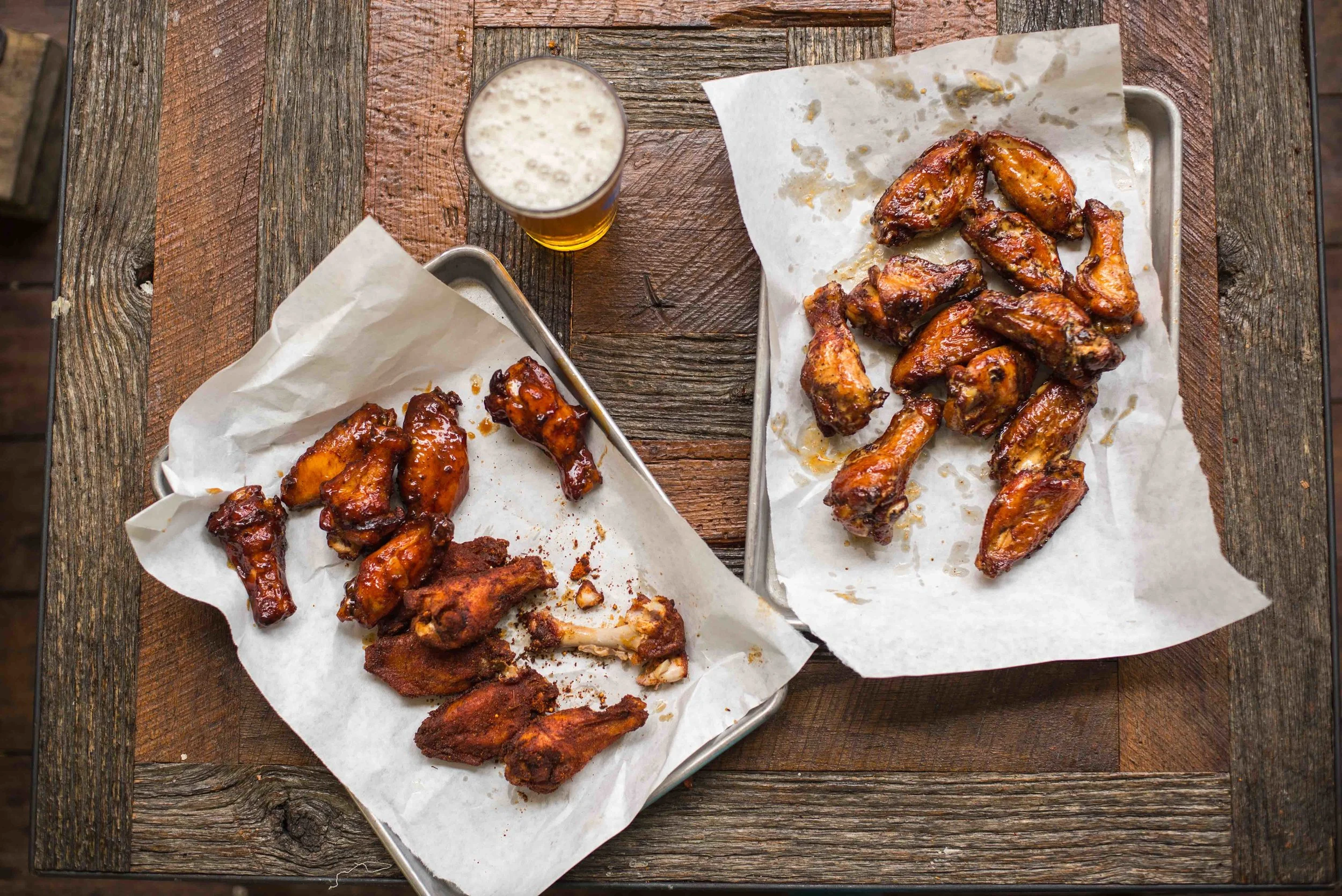 Memphis Dry Rub, Sweet Dixie, and Alabama White wings