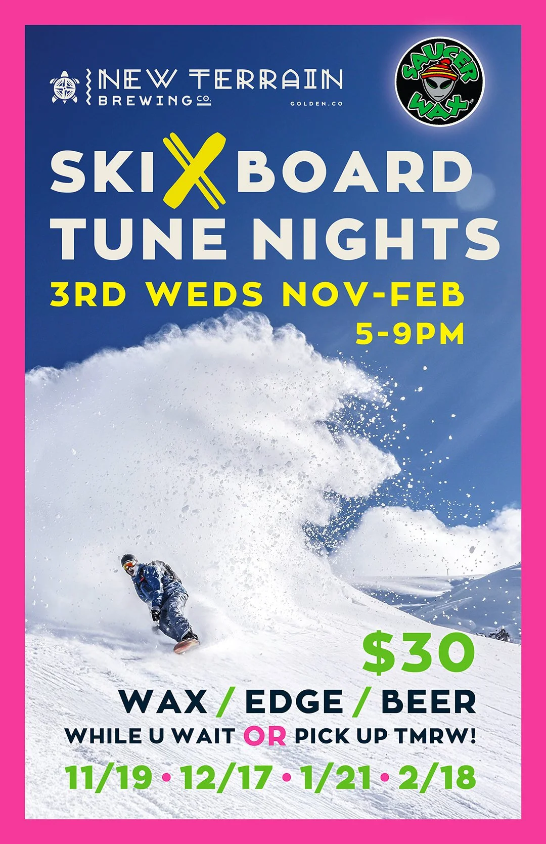 SKI X BOARD TUNE NIGHTS @ NEW TERRAIN BREWING (#2 of 4)