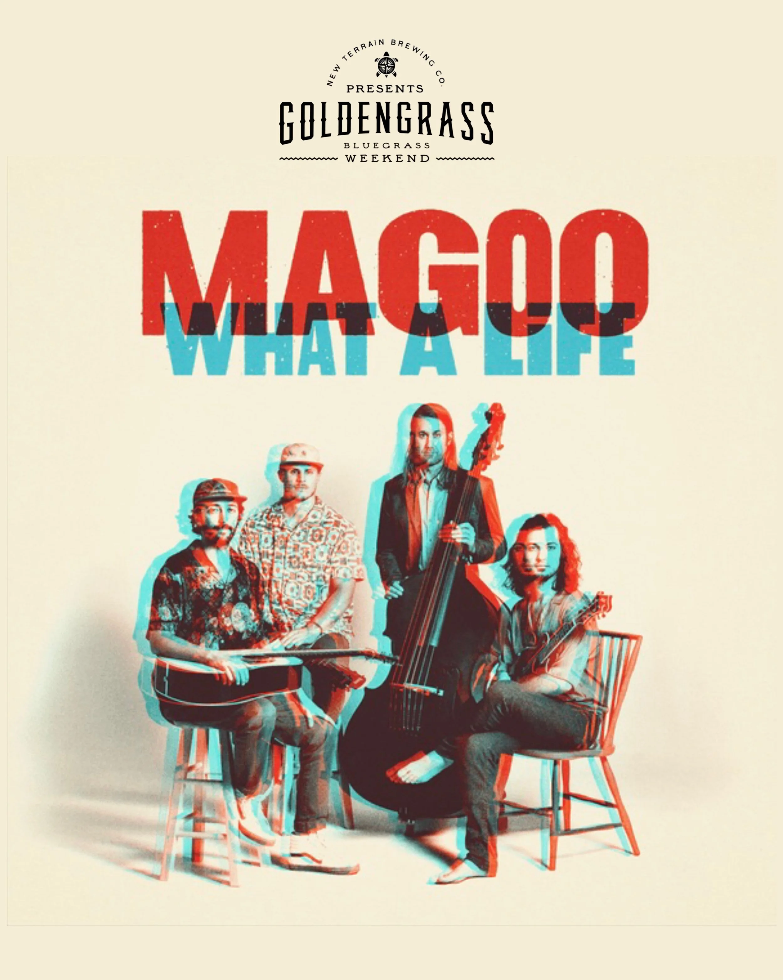 Goldengrass Bluegrass Weekend: Magoo

@MagooTheBand is redefining modern bluegrass with fearless improvisation, tight three-part harmonies, and explosive live energy. Their sound bridges tradition and innovation, honoring the roots while pushing the 