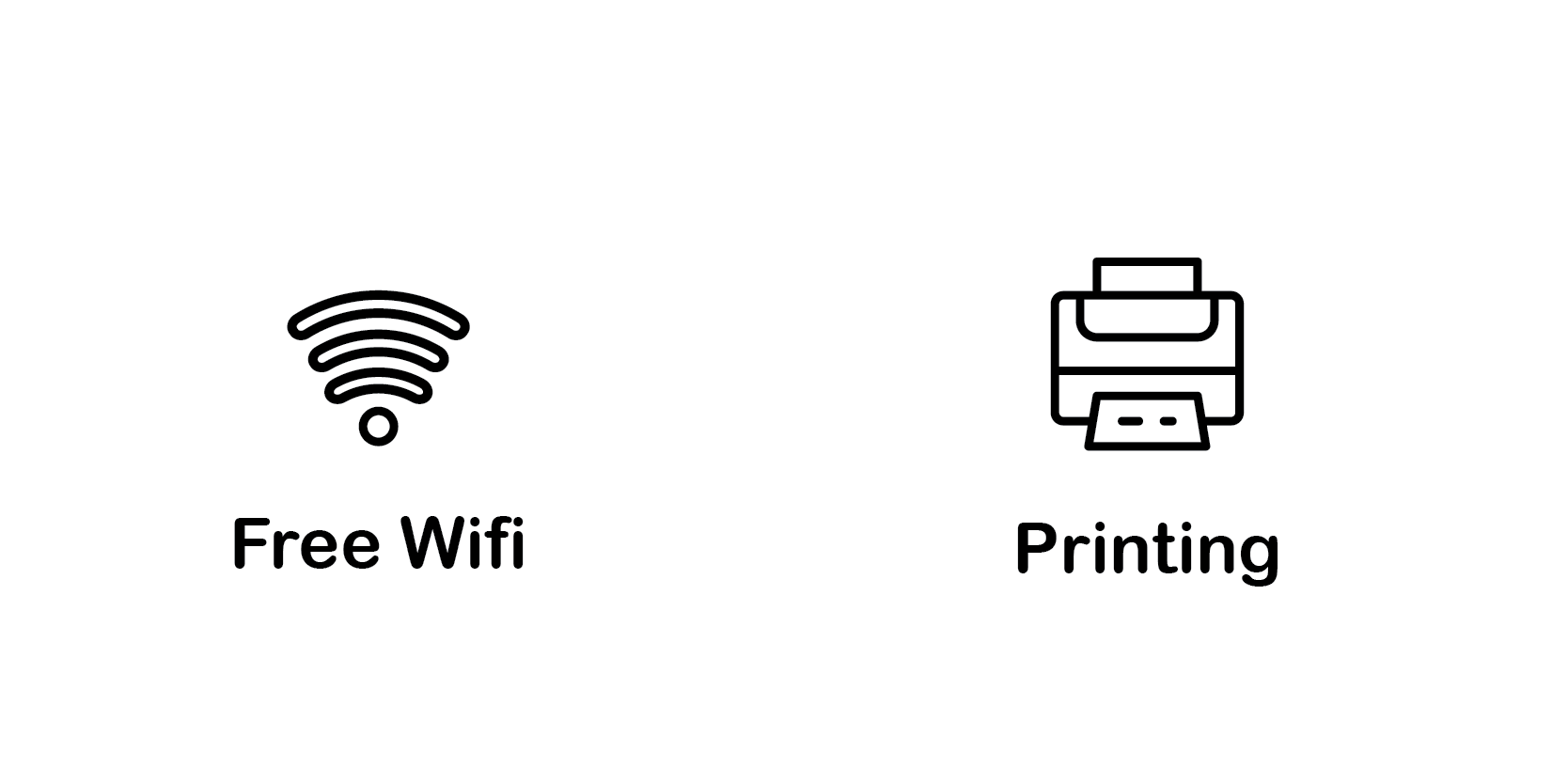 free wifi and printing services