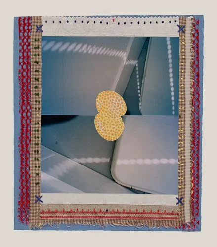 "Snakes & Ladders", 2010, 11" x 9.5", photo-collage, cloth