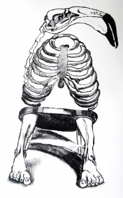 I am not a chair (stone lithography)