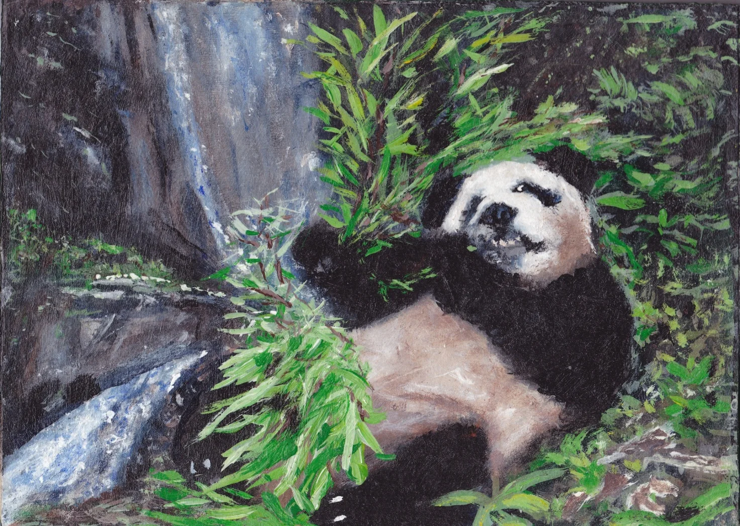 Panda Bear and Bamboo
