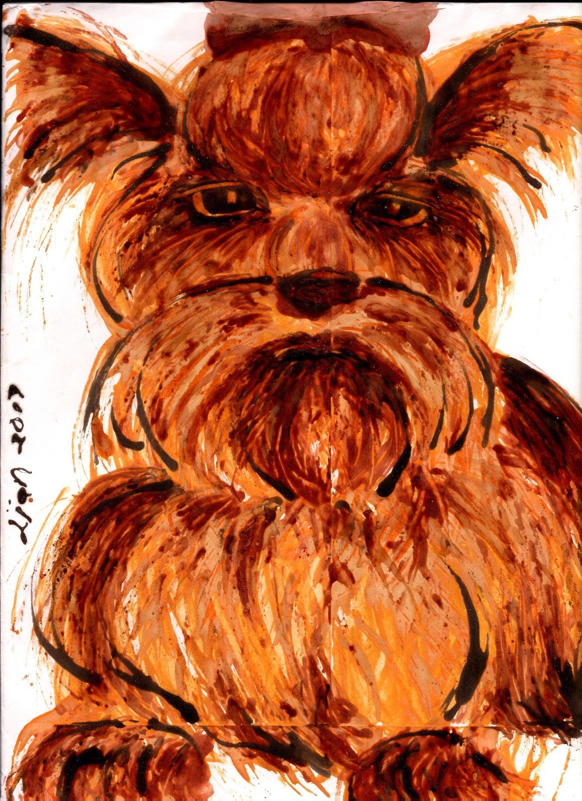 Lian Kool Aid art on manila envelope  Yorkie.jpg