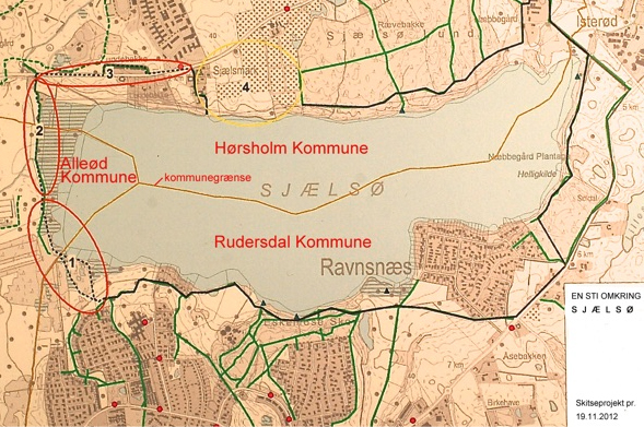 Allerød Kommune har siden 2010 indgået et samarbejde med Naturstyrelsen, Nordvand, Rudersdal og Hørsholm Kommuner om etablering af sti rundt om Sjælsø.