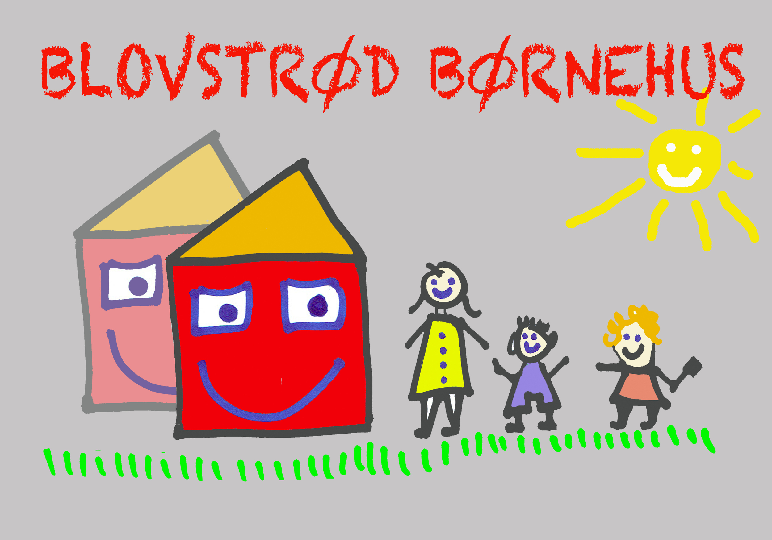 På sigt bør 'Blovstrød Børnehus' udvides i relation til den nye Blovstrød-bebyggelse. Illustration AOB