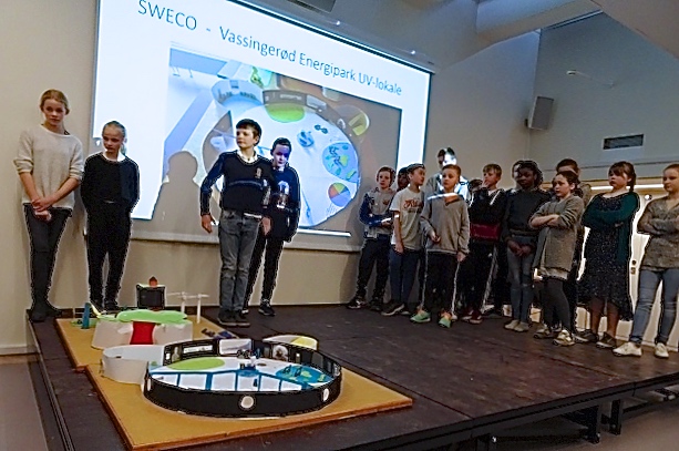5.b fra Blovstrød Skole løb af med førstepladsen i 'Allerød Mesterskaberne i Innovation'. Privatfoto