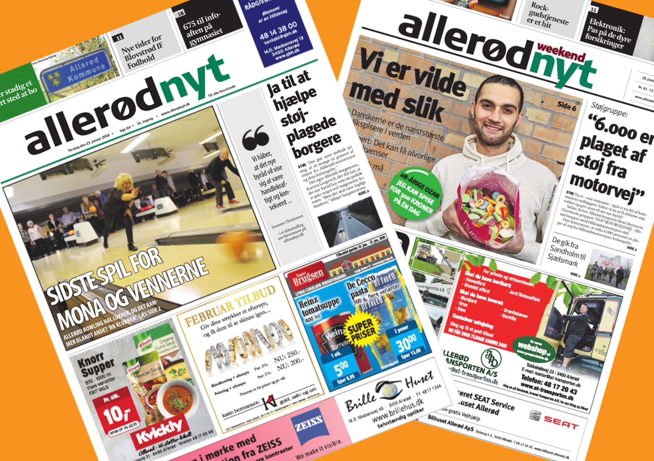 Mange Blovstrød-borgere har ikke modtaget de sidste udgaver af Allerød Nyt - og flere har slet ikke set avisen i år. Kollage: AOB
