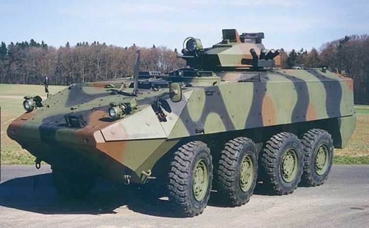 Det var to af denne type køretøjer, som var kørt sammen og spærrede Nymøllevej i begge retninger. Militærets arkivfoto
