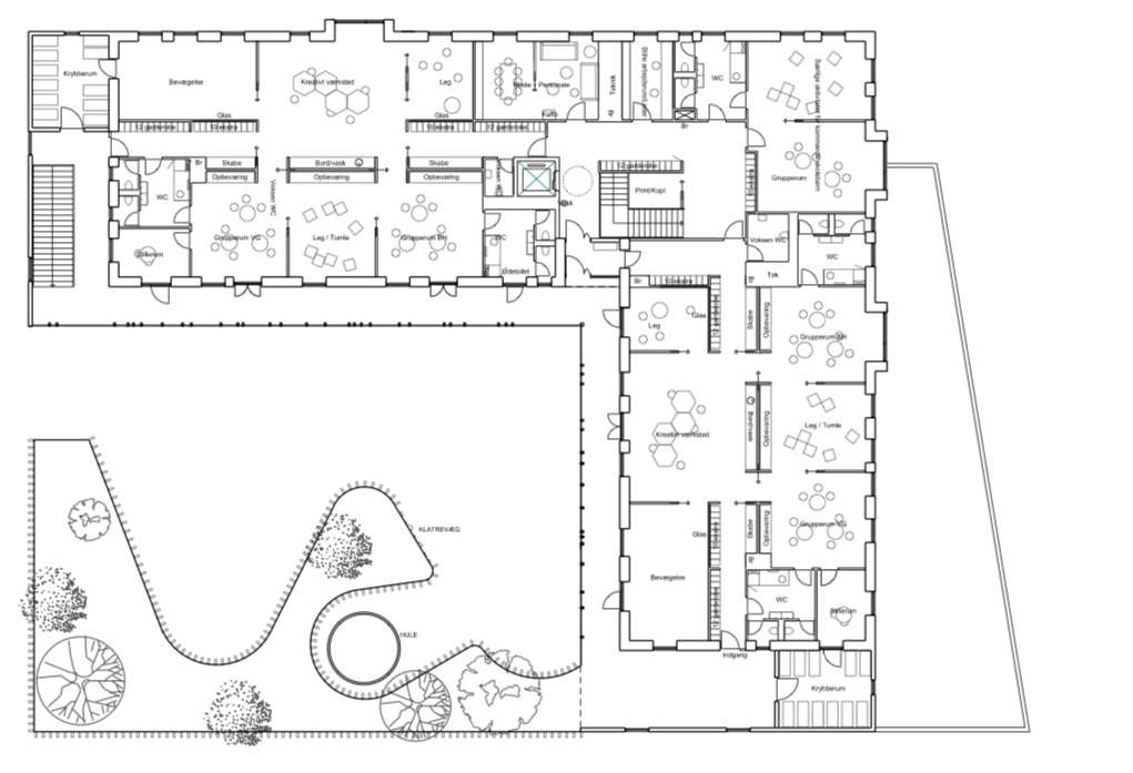 1. SALSPLAN Plantegningerne er udarbejdet af Vilhelm Lauritzen Arkitekter.
