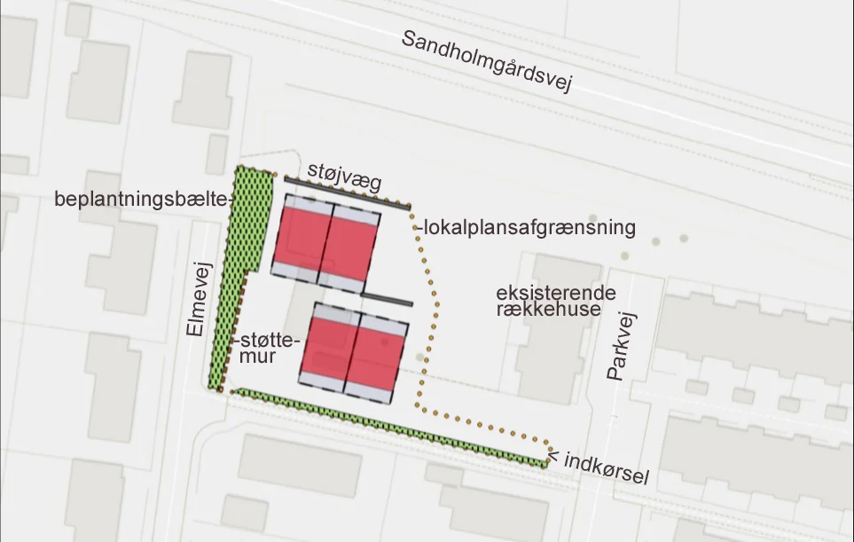Der foreligger nu den 3. løsning til placeringen af boliger på den tidligere spejdergrund. Situationsplan: Allerød Kommune - Tekster: AOB