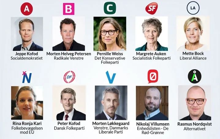 Ti danske partier og bevægelser kæmper om vælgernes gunst ved valget til Europa-Parlamentet. Her er spidskandidaterne.