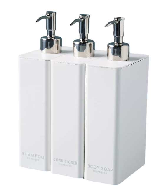 shampoo, condition, and soap dispensers