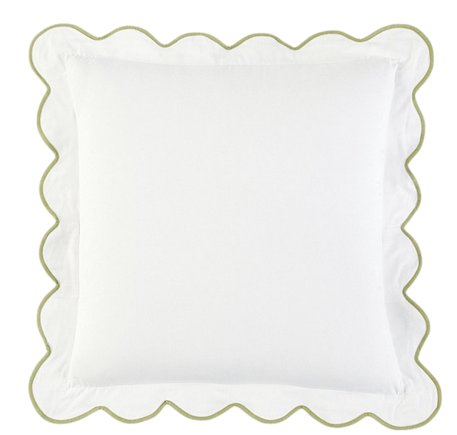 scalloped pillows shams