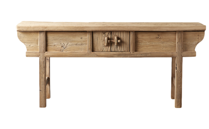 vintage-inspired solid wood console table