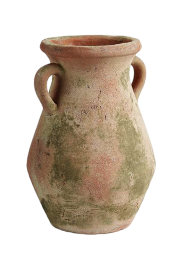vintage style terra cotta vase