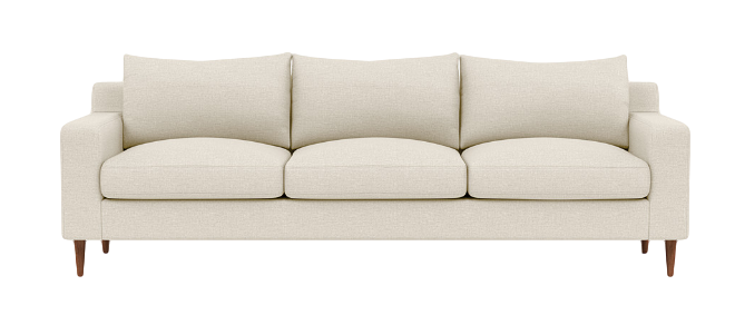interior define sloan sofa in performance pebble knit oat