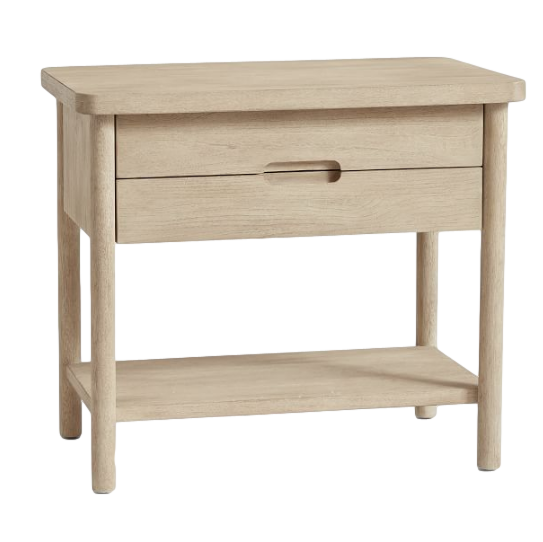 light wood modern nightstand with drawer