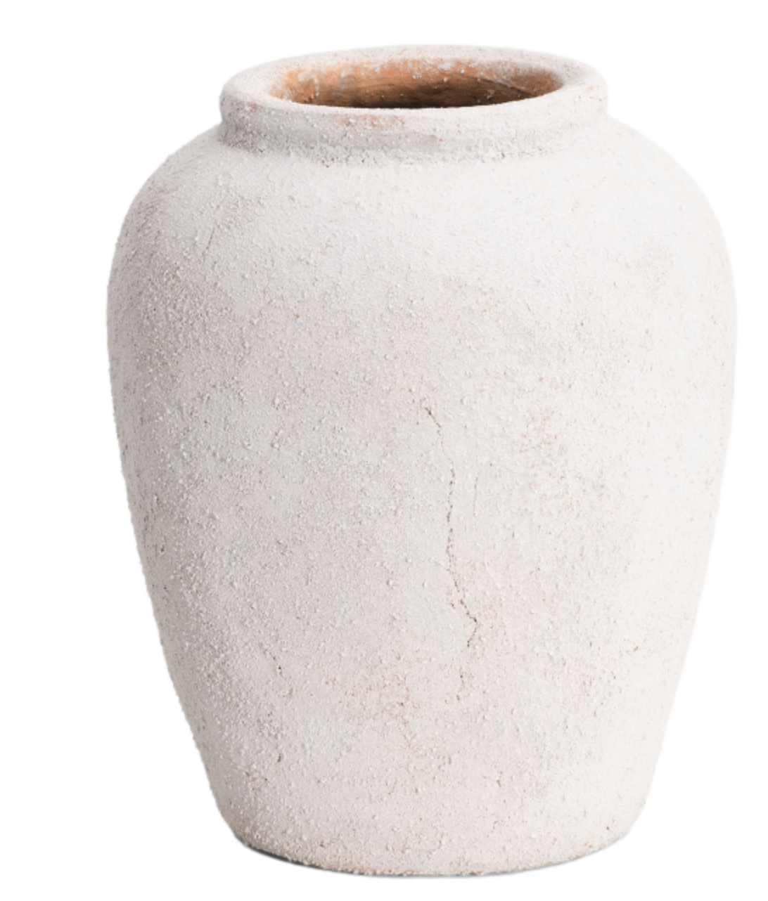 12 inch textured natural terracotta vase
