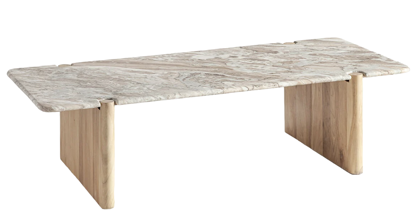  Wood and Marble Coffee Table 