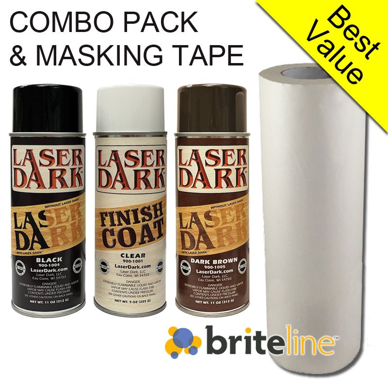 Combo Pack With Plaque Masking Tape — Laser Dark