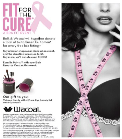 Fit for the Cure® bra fitting event at Belk — Shelter Cove, Hilton