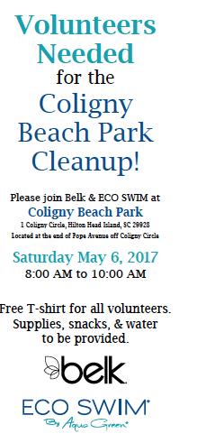 Join Belk and ECO SWIM for the Coligny Beach Park Cleanup! 