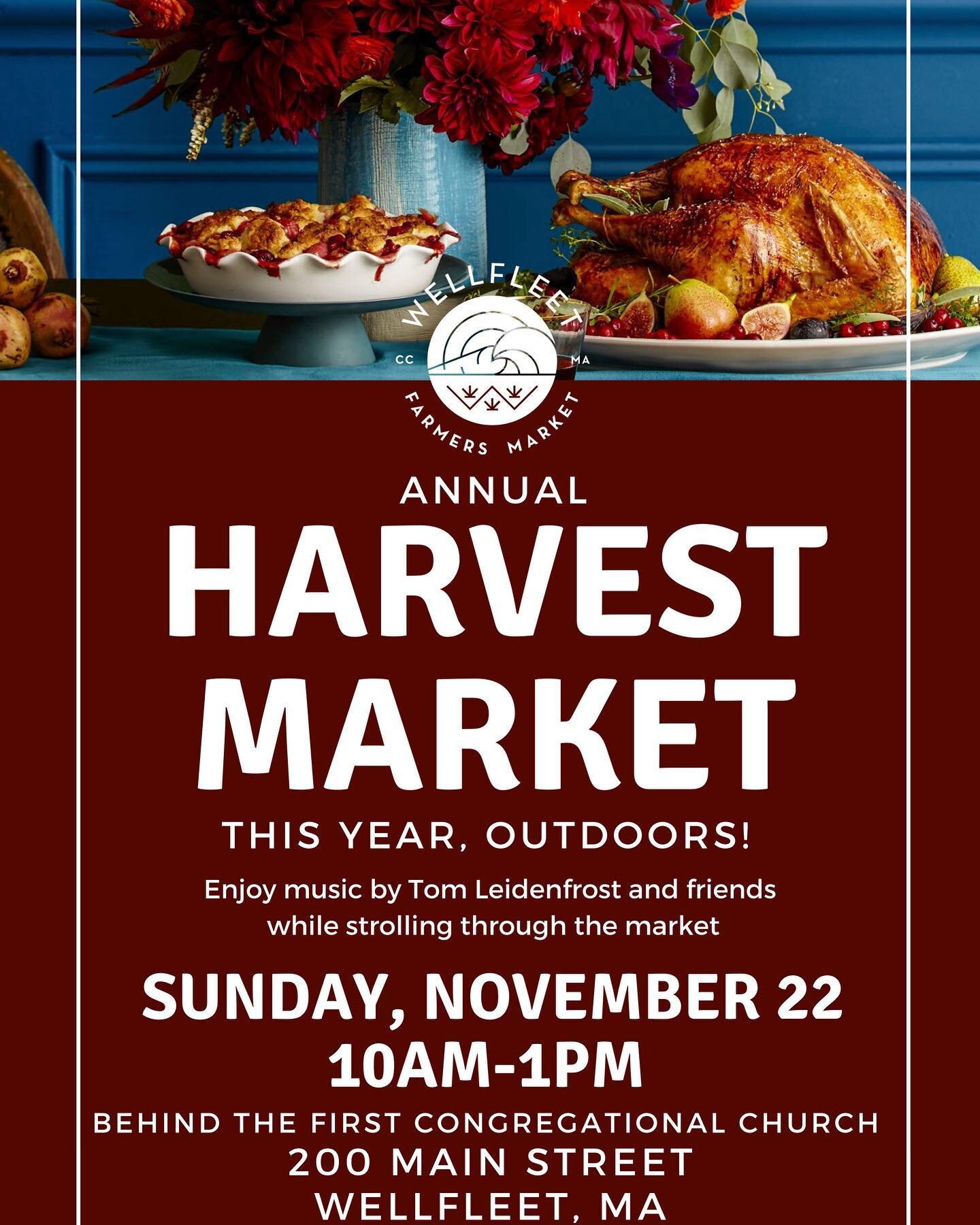 Join us next Sunday from 10am-1pm for our Annual Harvest Market. Thanksgiving is going to look a little different this year but even if you're just setting the table for one or two, don't miss this chance to stock up on local delicious and nutritious