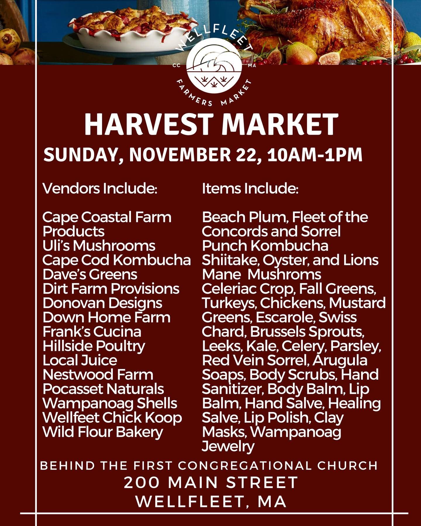 A taste of what you&rsquo;ll find today at the Harvest Market!