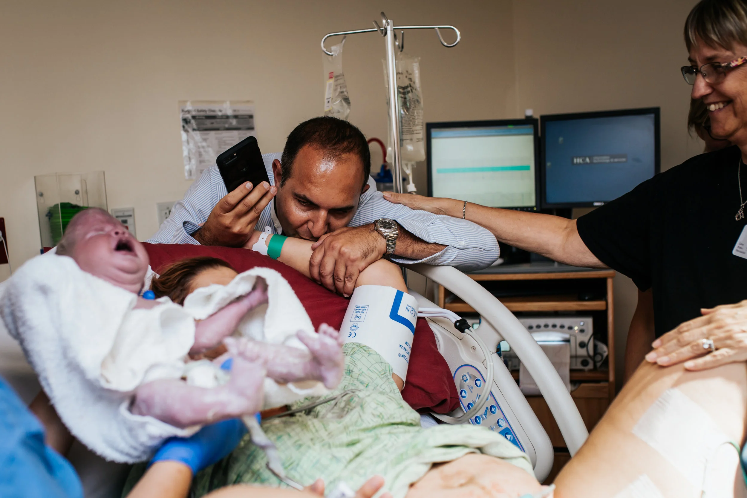 This selfless surrogate gave this Dad a Son. With Dr Whitaker at Fort Walton Beach Medical Center.