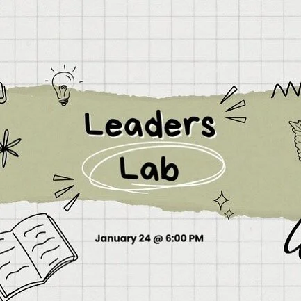 Our first Leaders Lab is tomorrow at 6pm! Bring a notebook, Bible and pen! Oh and offcourse a friend! Let&rsquo;s grow together!