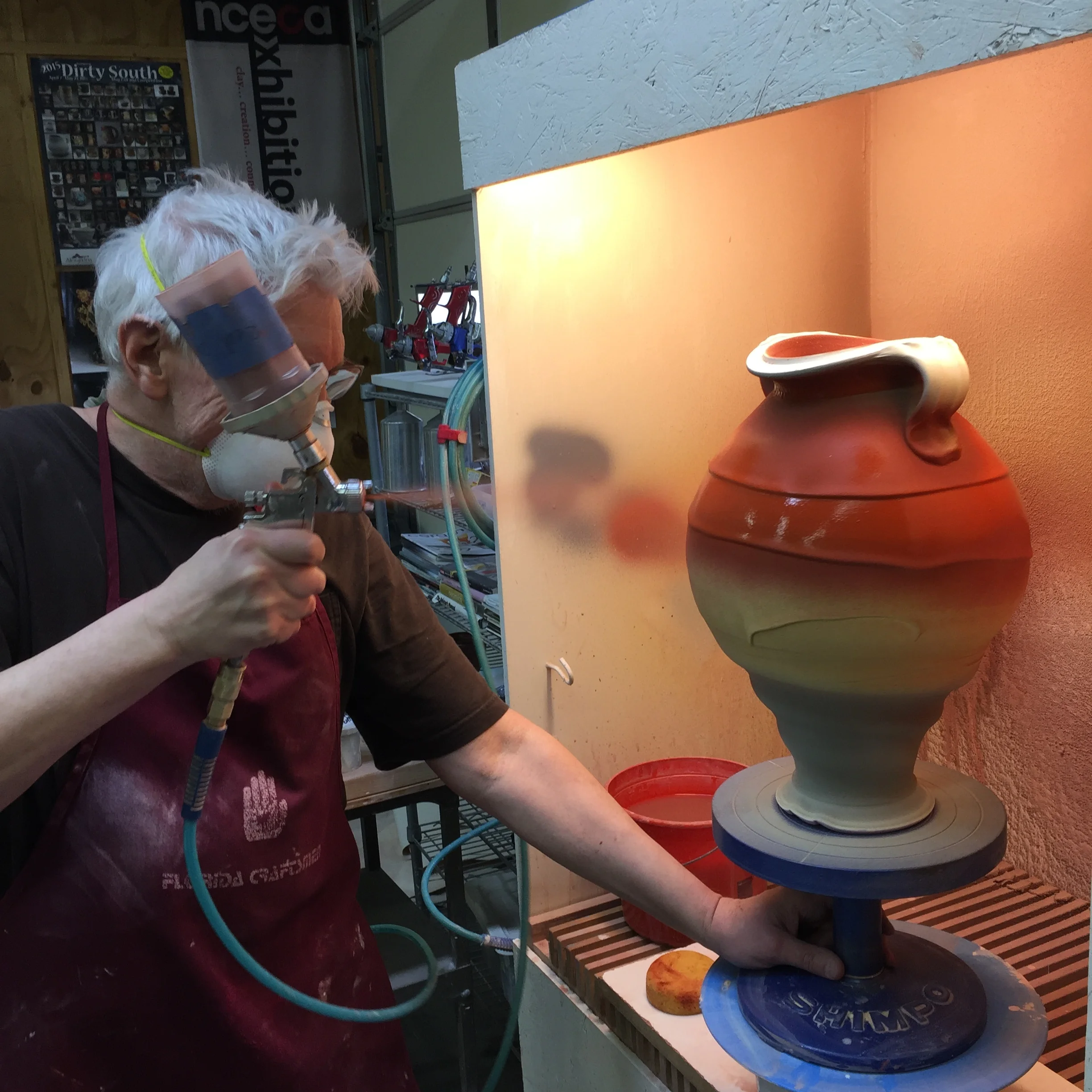 Throwing, Spraying and ^6-8 Electric Firing Workshop with Steven Hill, Stan Simmons Studio, Fayetteville, NC