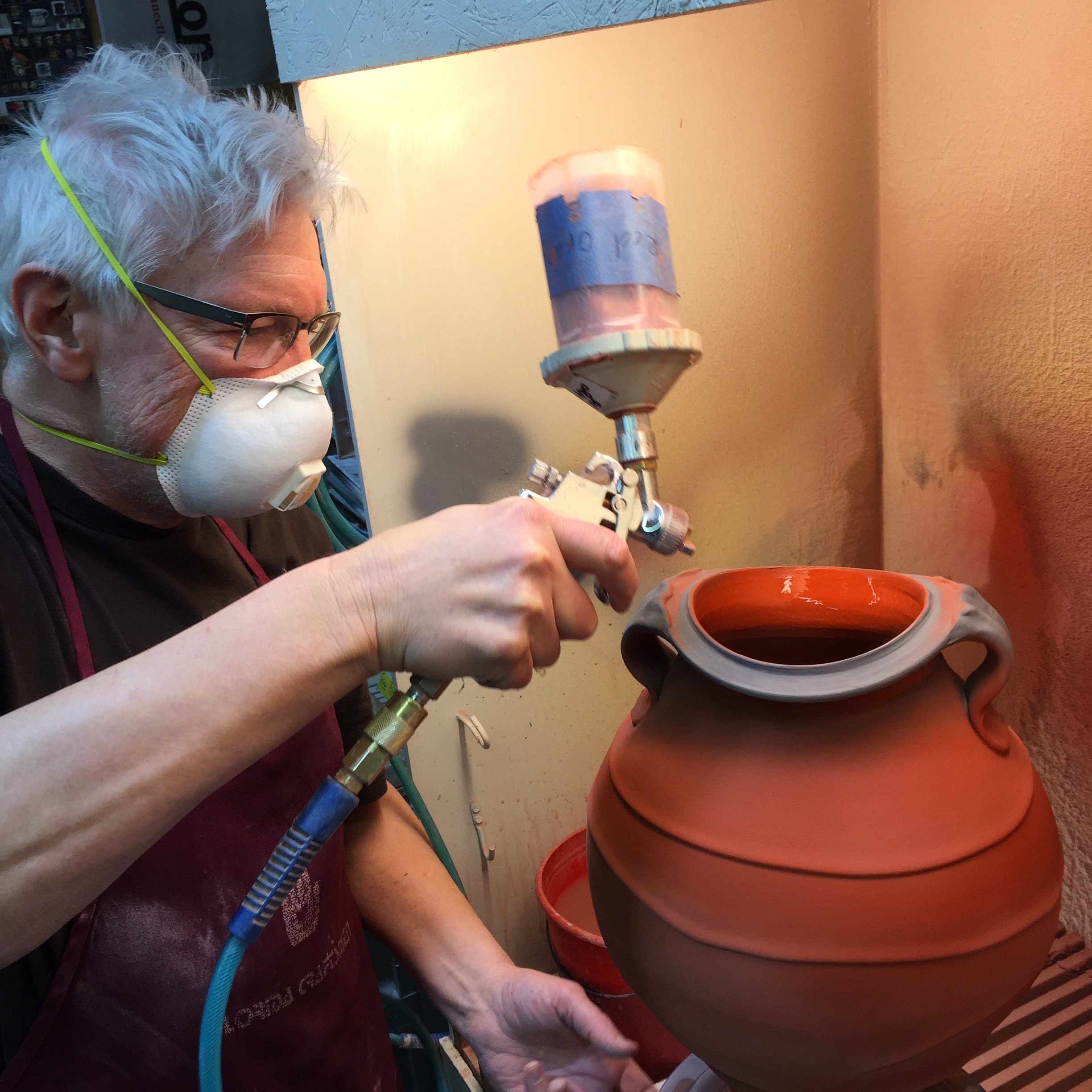 Sprayed &amp; Layered Glazes for Mid-Range Electric Firing - 323 Clay, Independence, MO