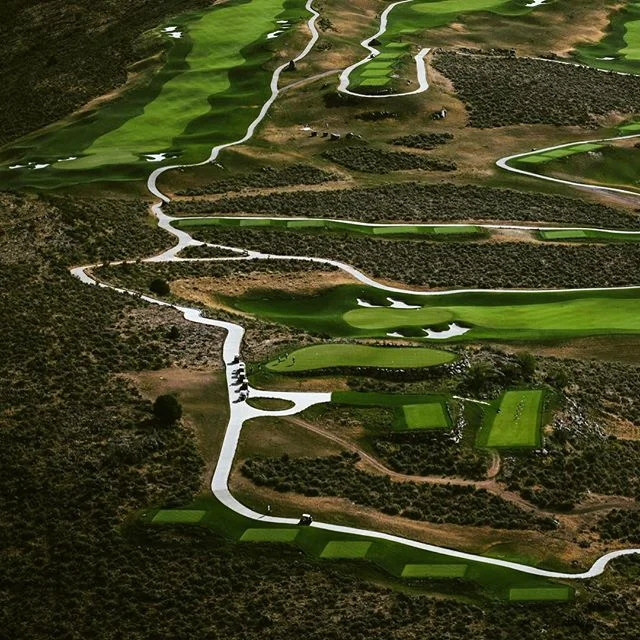 #victoryranch #golf #course #club #fairway #green #tee #golfcart #pathway #hole #sports #game #aerial #photography #helicopter #topography #reesejones #architect #design #deervalley #kamas #utah