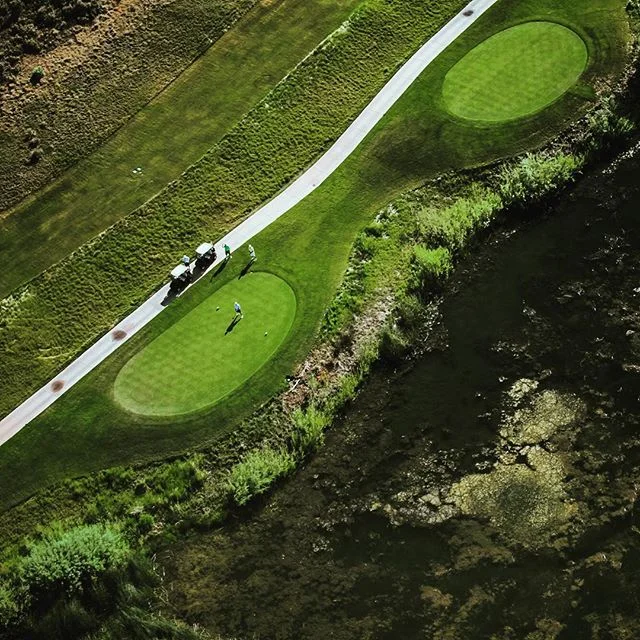#tuhaye #golf #course #talisker #club #green #tee #golfcart #pathway #marsh #water #pond #sports #game #aerial #photography #helicopter #topography #design #deervalley #kamas #utah