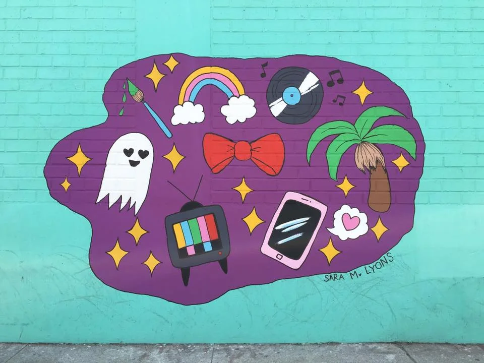 mural for EBAY (live paint - 4 hours), arts district, los angeles, CA 2017