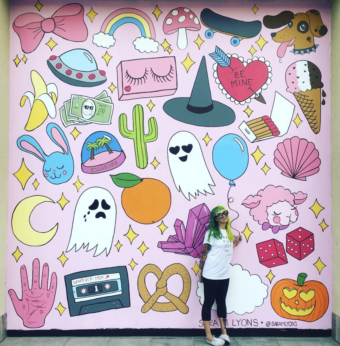 mural at ANAHEIM GARDENWALK, anaheim, CA 2016
