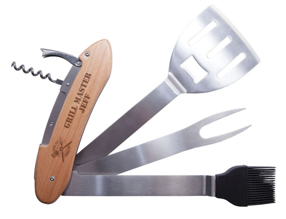 Personalized BBQ Tools Set-Grilling Groomsman Gift-Best Man
