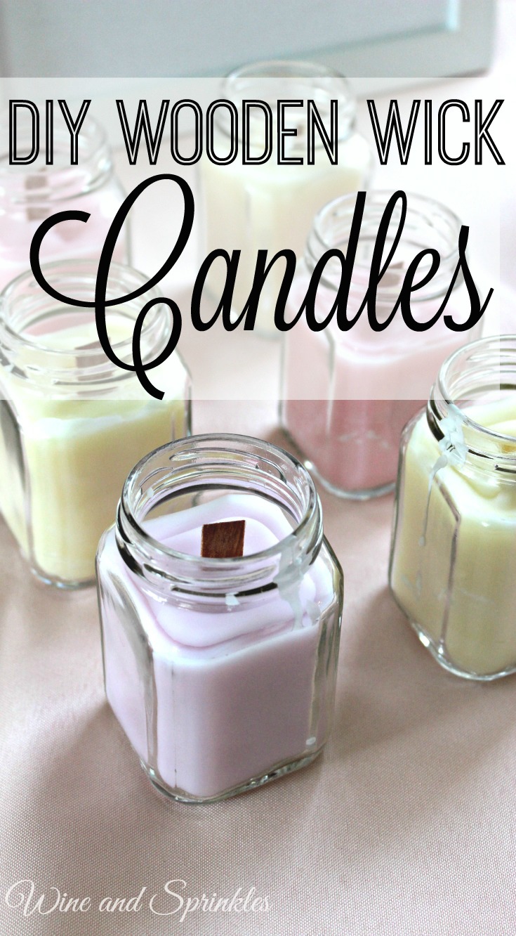 D.I.Y. Wooden Wick Candles — Wine & Sprinkles